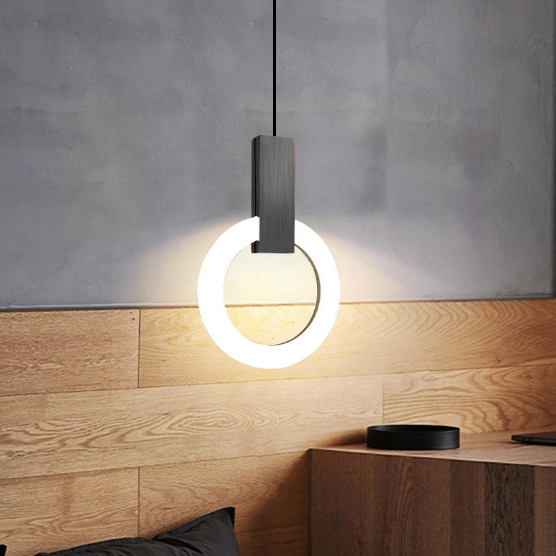 NordCirca: Lampada a sospensione LED minimalista con anello in acrilico – per spazi abitativi e ingressi moderni