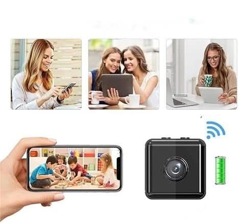 SecureView - Telecamera di sicurezza mini wireless 1080p per sorveglianza interna ed esterna