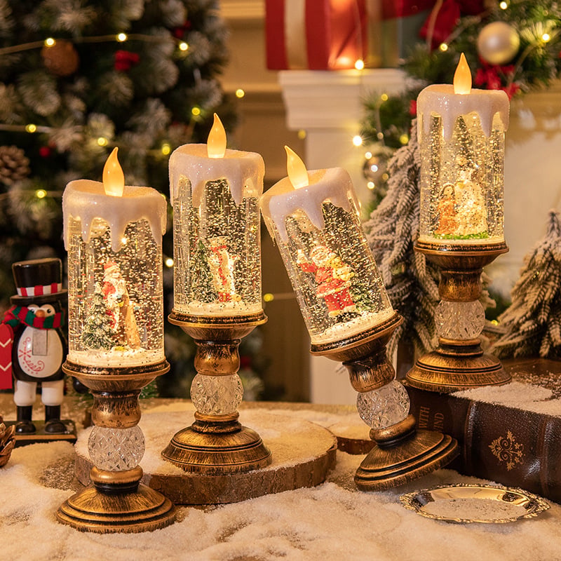 JollyLight™ – Candela LED di Natale con Babbo Natale