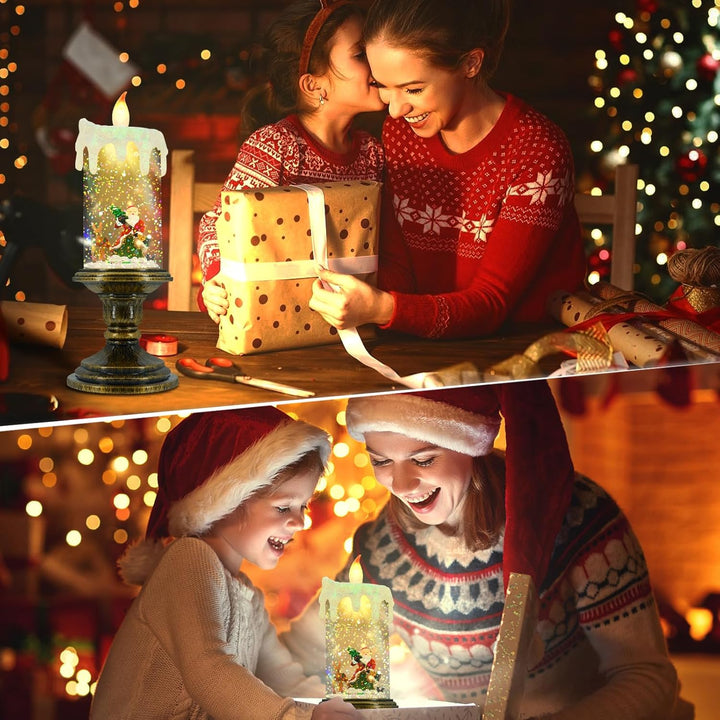 JollyLight™ – Candela LED di Natale con Babbo Natale