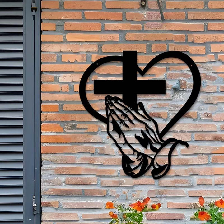 FaithBond™ – Decorazione Murale con Croce e Cuore