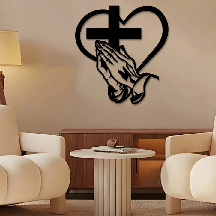 FaithBond™ – Decorazione Murale con Croce e Cuore