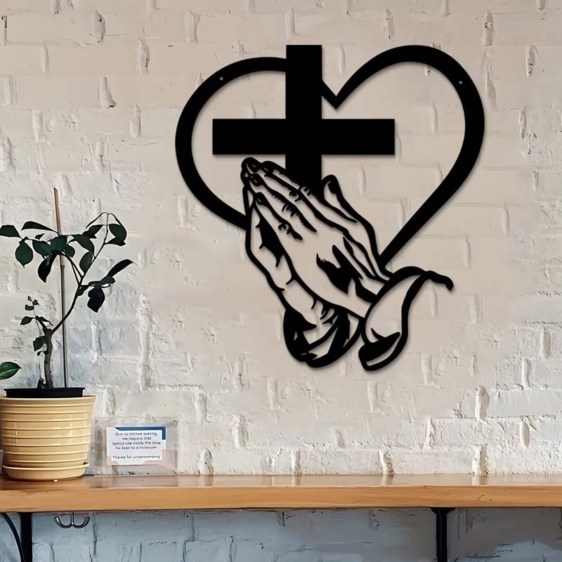 FaithBond™ – Decorazione Murale con Croce e Cuore