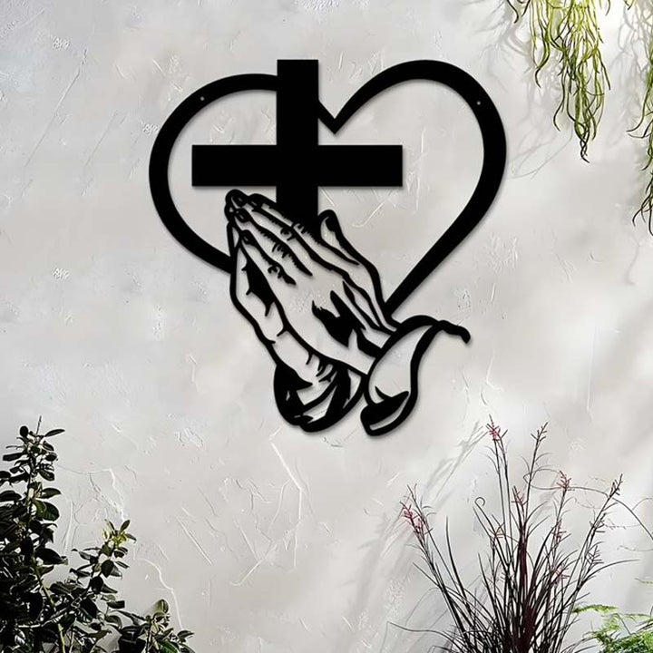 FaithBond™ – Decorazione Murale con Croce e Cuore