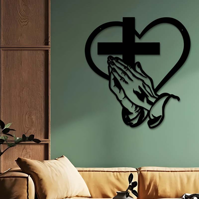 FaithBond™ – Decorazione Murale con Croce e Cuore
