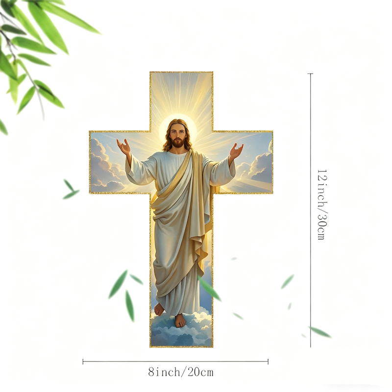 HolyVista™ – Decorazione murale con la Croce splendente di Gesù.