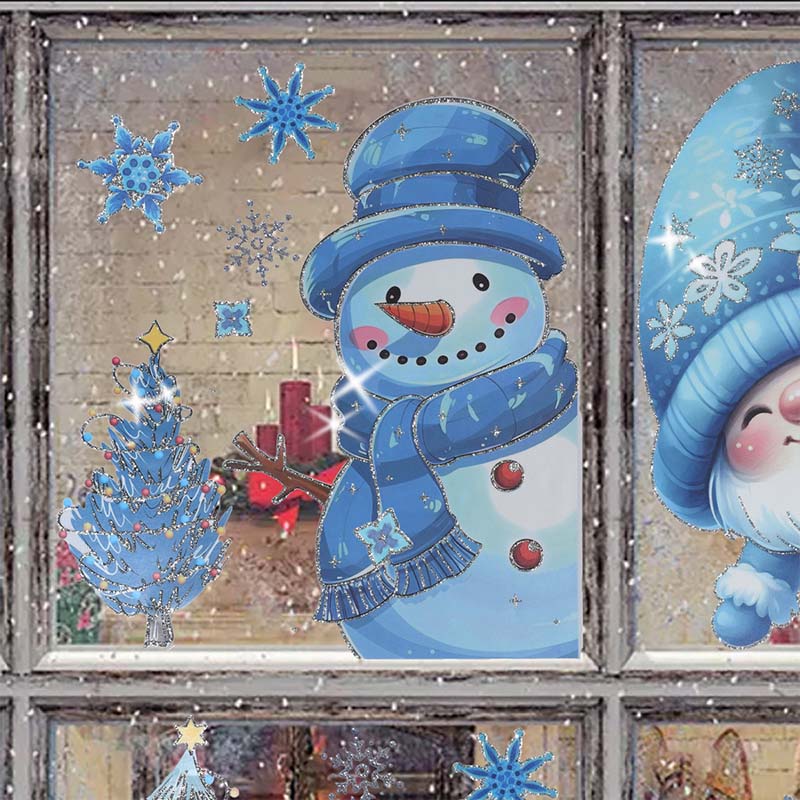 WinterGlow™ – Autocollants de fenêtre de Noël scintillants