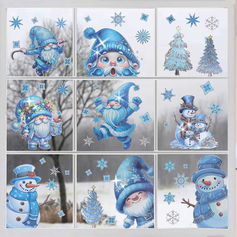WinterGlow™ – Autocollants de fenêtre de Noël scintillants