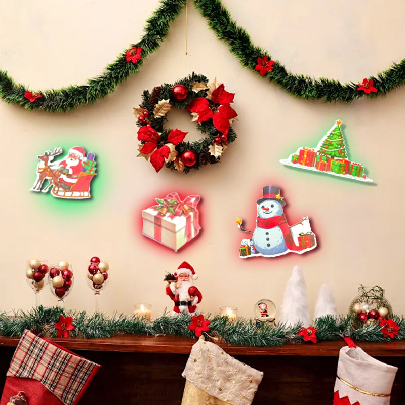 FestiShine™ – Set di Adesivi Murali Luminosi di Natale