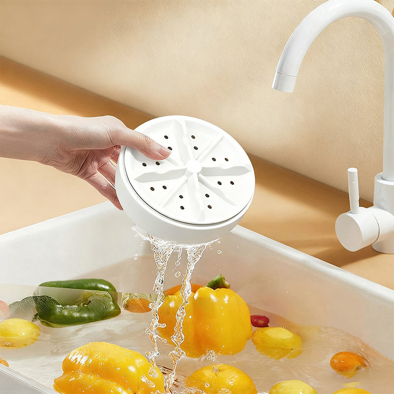 PureSpin™ – Pulitore Ultrasuoni Portatile per Abbigliamento e Alimenti
