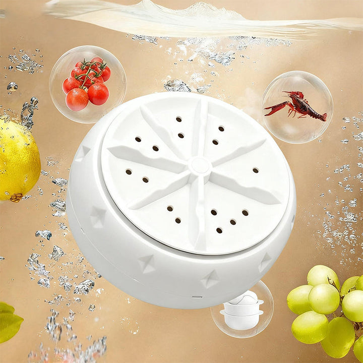 PureSpin™ – Pulitore Ultrasuoni Portatile per Abbigliamento e Alimenti