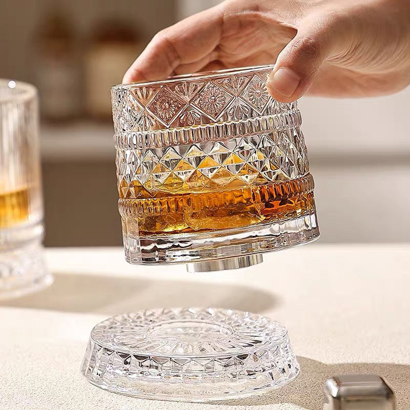 SwirlSip™ – Bicchiere da whisky in cristallo rotante 360° Premium