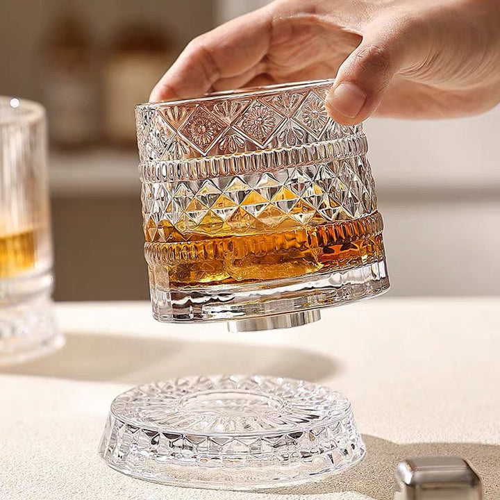 SwirlSip™ – Bicchiere da whisky in cristallo rotante 360° Premium