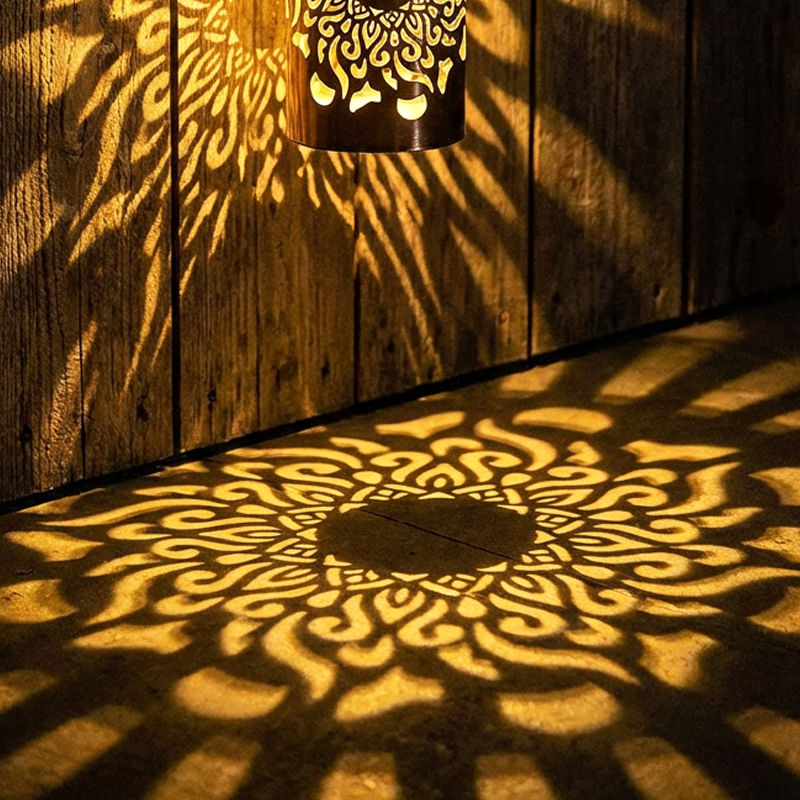 AuraGlow™ – Lampe de Projection Mandala Solaire