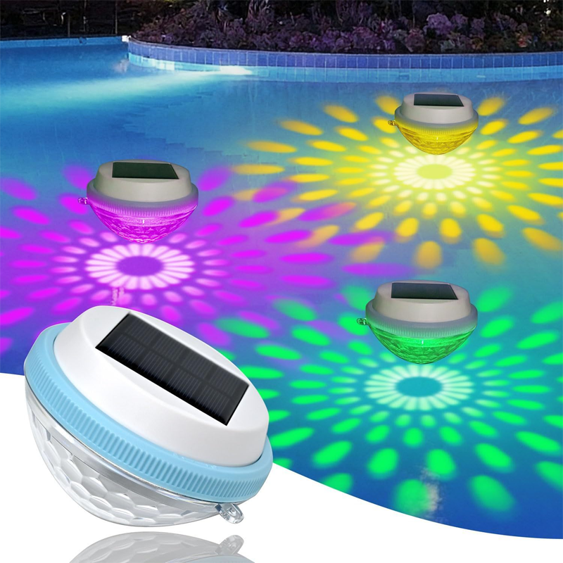 HydraGlow™ – Lampada da piscina solare impermeabile con colori RGB