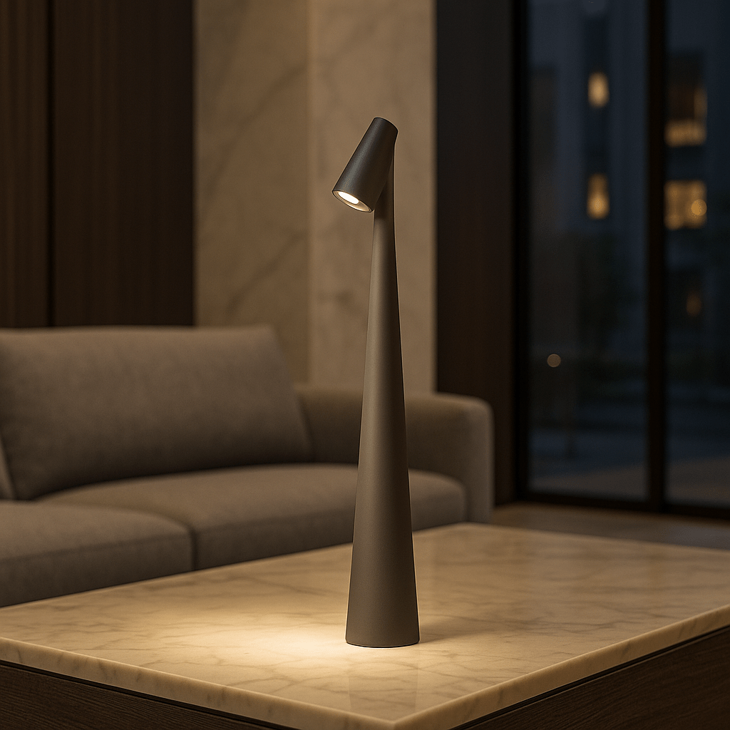 EVOLUCE – Lampada da Tavolo Ricaricabile con Design Moderno e Lunga Durata della Batteria