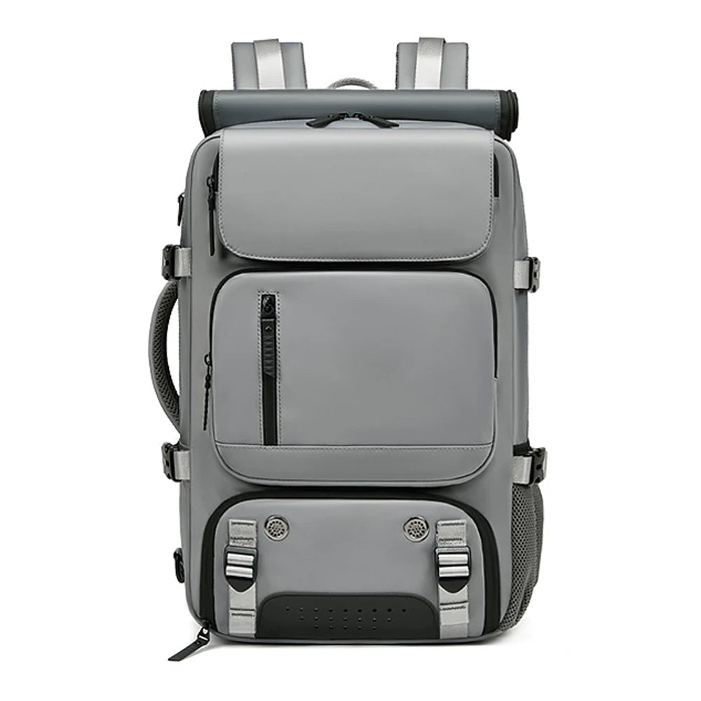 TRAVELMAX – Zaino da viaggio impermeabile con porta USB, scomparto per scarpe e tasca antitaccheggio