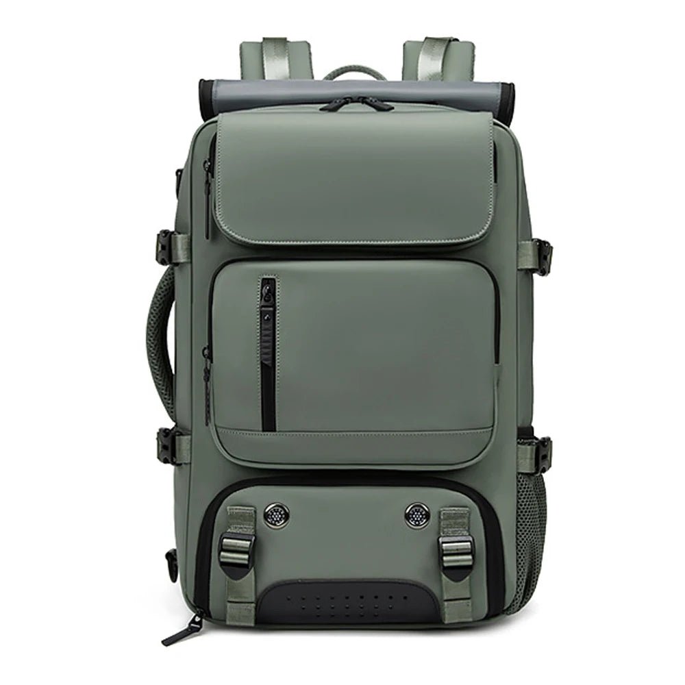 TRAVELMAX – Zaino da viaggio impermeabile con porta USB, scomparto per scarpe e tasca antitaccheggio