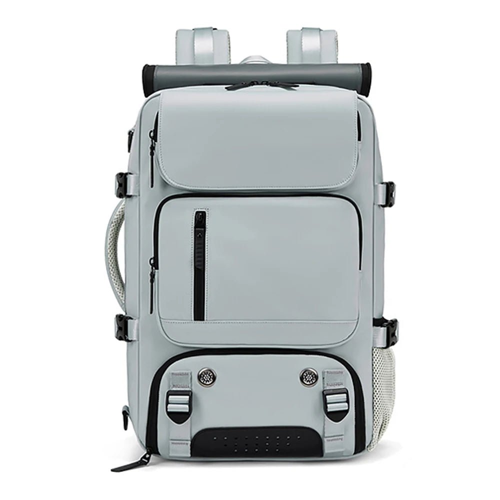 TRAVELMAX – Zaino da viaggio impermeabile con porta USB, scomparto per scarpe e tasca antitaccheggio