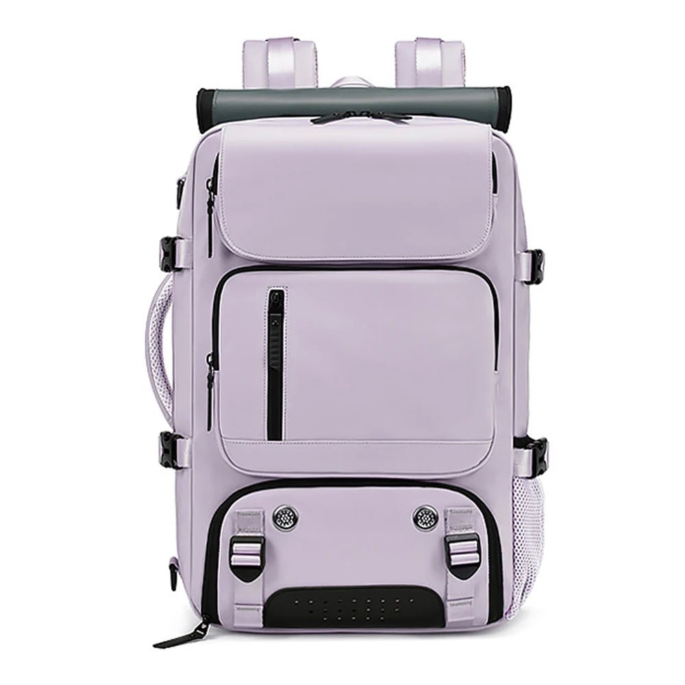 TRAVELMAX – Zaino da viaggio impermeabile con porta USB, scomparto per scarpe e tasca antitaccheggio