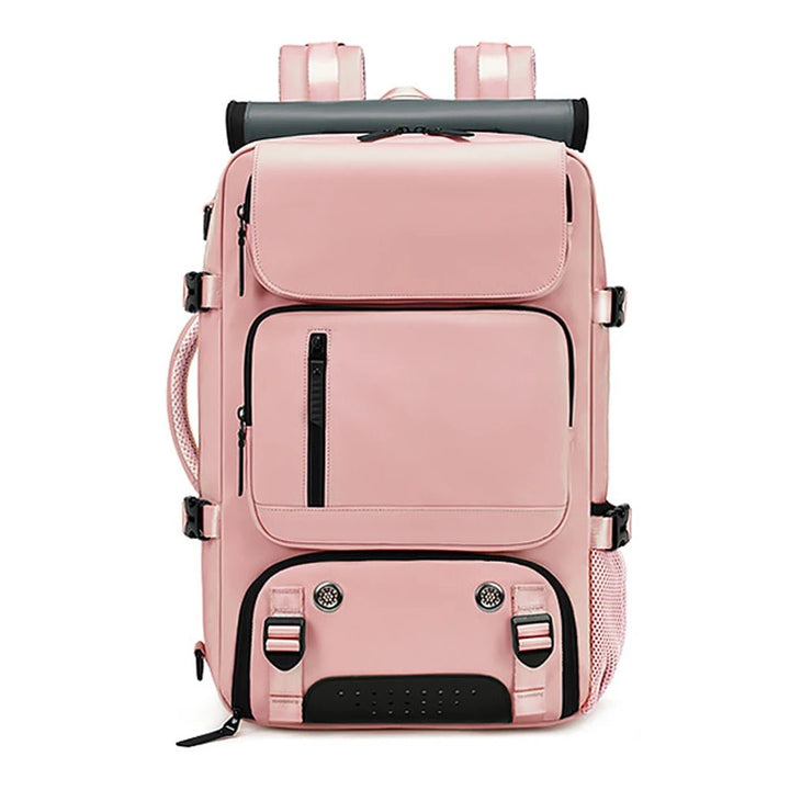 TRAVELMAX – Zaino da viaggio impermeabile con porta USB, scomparto per scarpe e tasca antitaccheggio