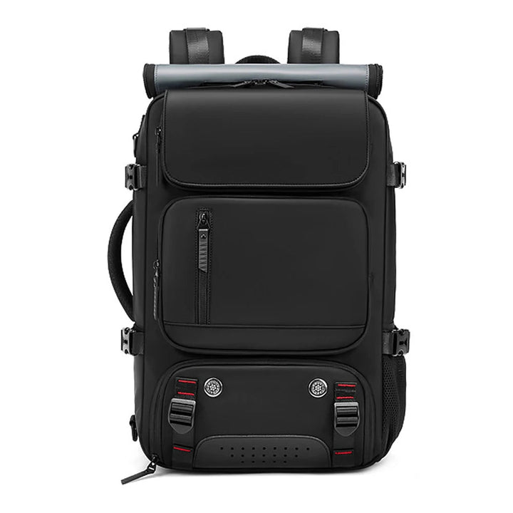 TRAVELMAX – Zaino da viaggio impermeabile con porta USB, scomparto per scarpe e tasca antitaccheggio