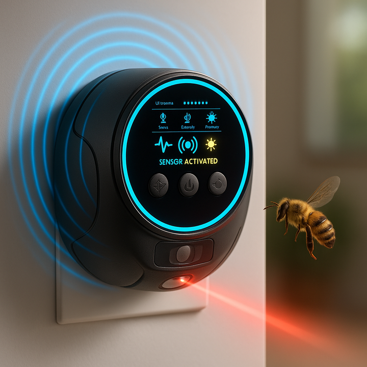 Repellente Ultrasuoni per Vespe, Api e Topi | Difesa dalle Infestazioni a 360 Gradi per Casa e Terrazza | Schallwacht