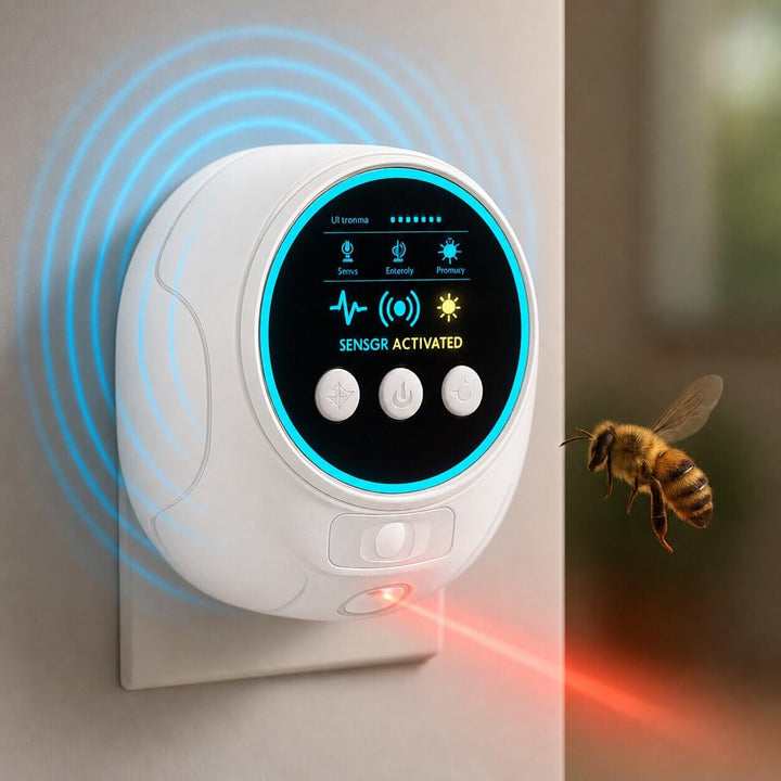 Repellente Ultrasuoni per Vespe, Api e Topi | Difesa dalle Infestazioni a 360 Gradi per Casa e Terrazza | Schallwacht