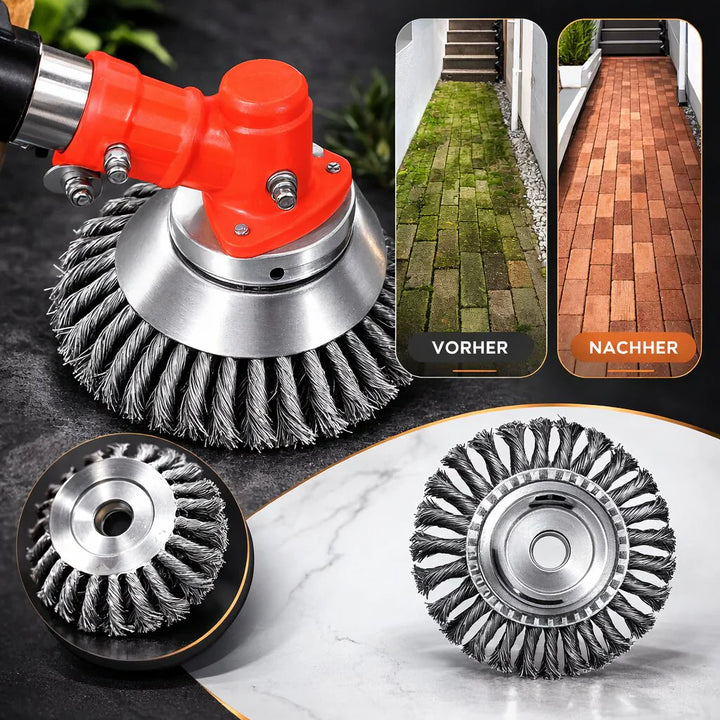 Diserbatore per giardino | Diserbatore con spazzola in acciaio | GartenFix