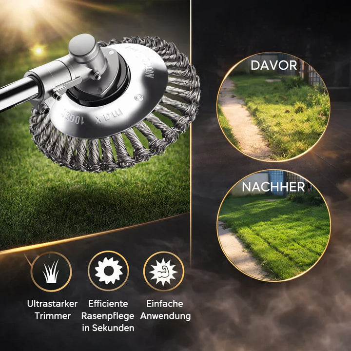Diserbatore per giardino | Diserbatore con spazzola in acciaio | GartenFix