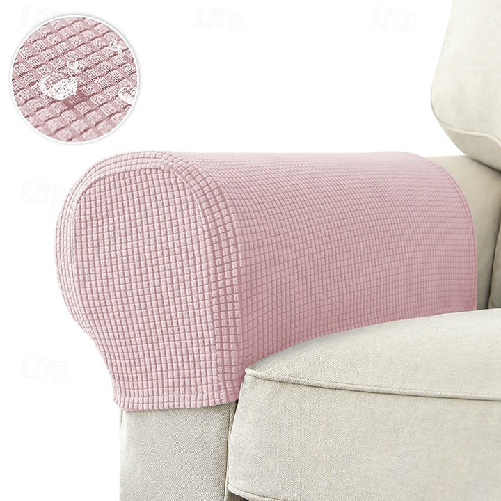 Fodere elastiche per braccioli – Fodere in spandex per sedie e poltrone, Set di 2, Bordeaux