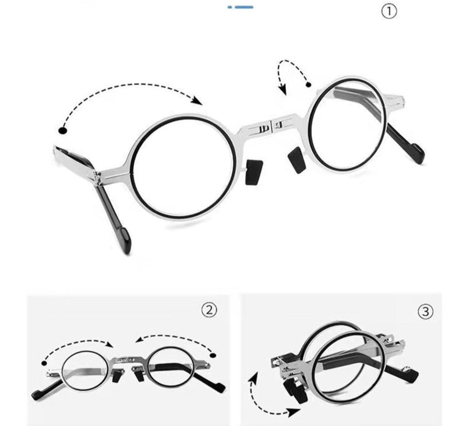 Occhiali Pieghevoli VisionFold Compatti – Occhiali da Lettura Ultra Leggeri e Durevoli con Lenti Flessibili e Resistenti ai Graffi