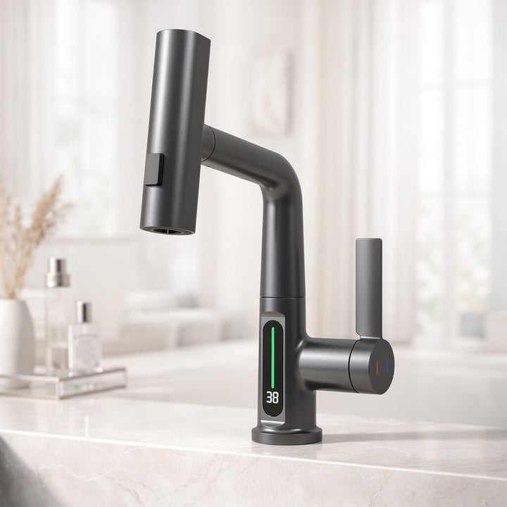 Rubinetto da cucina estraibile | Rubinetto da cucina estraibile con 5 modalità di getto | FlexiHahn