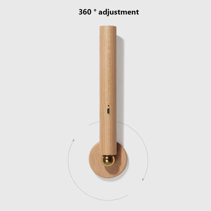 SpinStrahl™ Lampada Rotativa in Legno