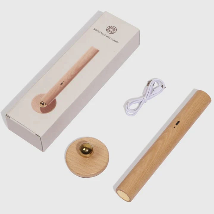 SpinStrahl™ Lampada Rotativa in Legno