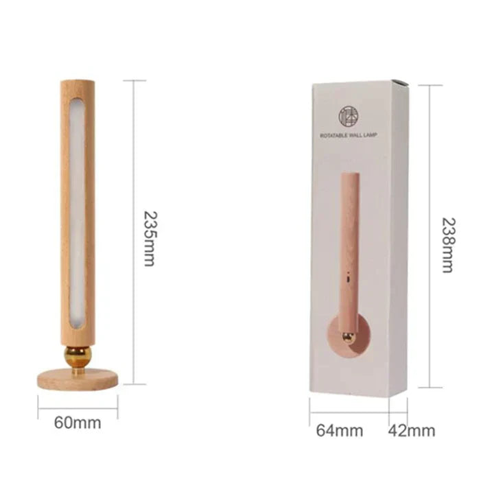 SpinStrahl™ Lampada Rotativa in Legno